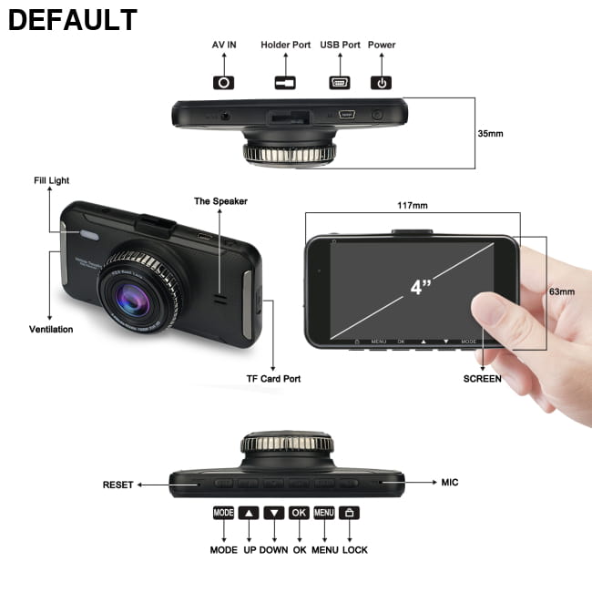 Sunway car black box dual camera amazon top seller dvr None / Cameras Dash Video