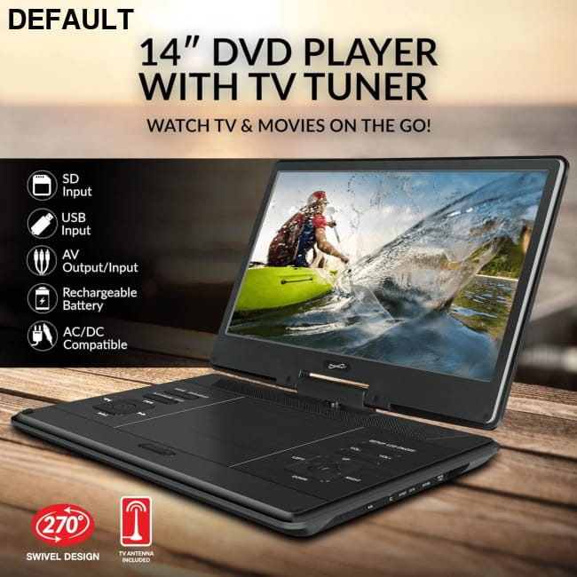 Supersonic 14-Inch Portable LED DVD Player with Built-in Black Players Best Selling Products