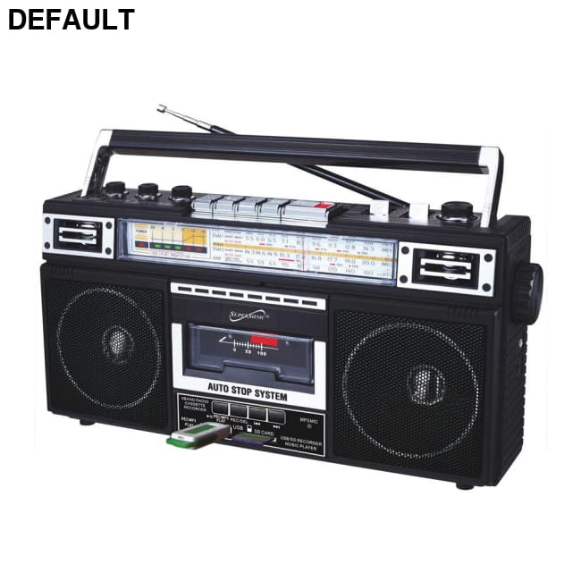 Supersonic 4 Band Radio & Cassette Player + To Mp3 Black Portable CD Players + Electronics
