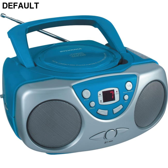 SYLVANIA(R) SRCD243M BLUE Portable CD Boom Box with AM/FM Radio (Blue) Players Electronics