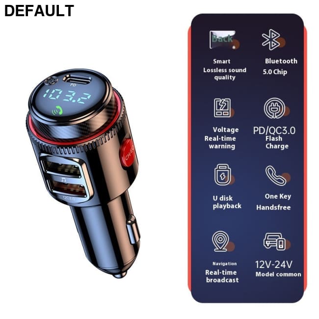 T23 Car MP3 Bluetooth Player Lossless Music Multifunctional Cigarette Lighter FM Transmitter HY66 PD Fast Charge
