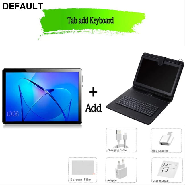 TABLET 10.1 Inch Android 11 6GB RAM 128GB ROM Tab add keyboard / Gold / Russian Federation Tablets Computers
