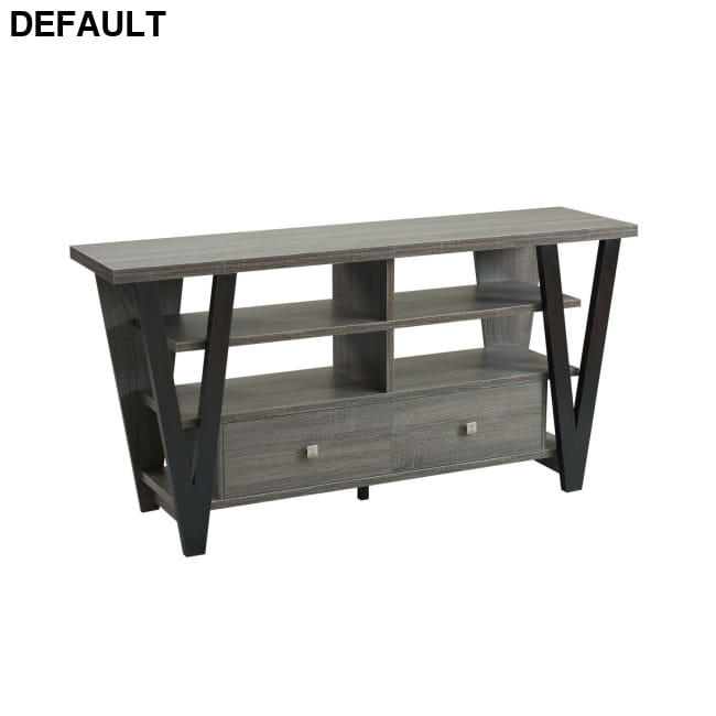 Tall TV Stand cabinet with two drawers on metal glides Home Stands Furniture