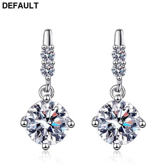TEN CARATS 1CT D-color Moissanite diamond earrings for women 100% S925 sterling silver wedding fashion white gold stud