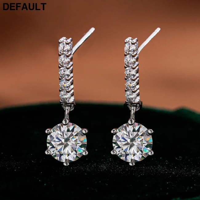 TEN CARATS 1CT D-color Moissanite diamond earrings for women 100% S925 sterling silver wedding fashion white gold stud