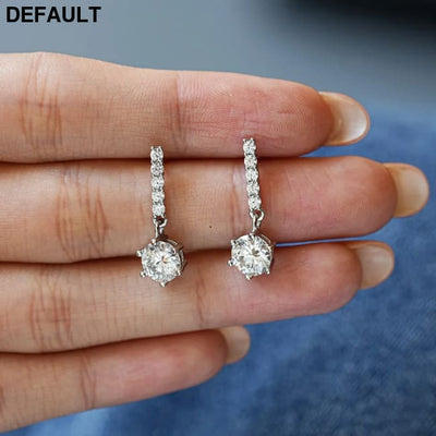 TEN CARATS 1CT D-color Moissanite diamond earrings for women 100% S925 sterling silver wedding fashion white gold stud