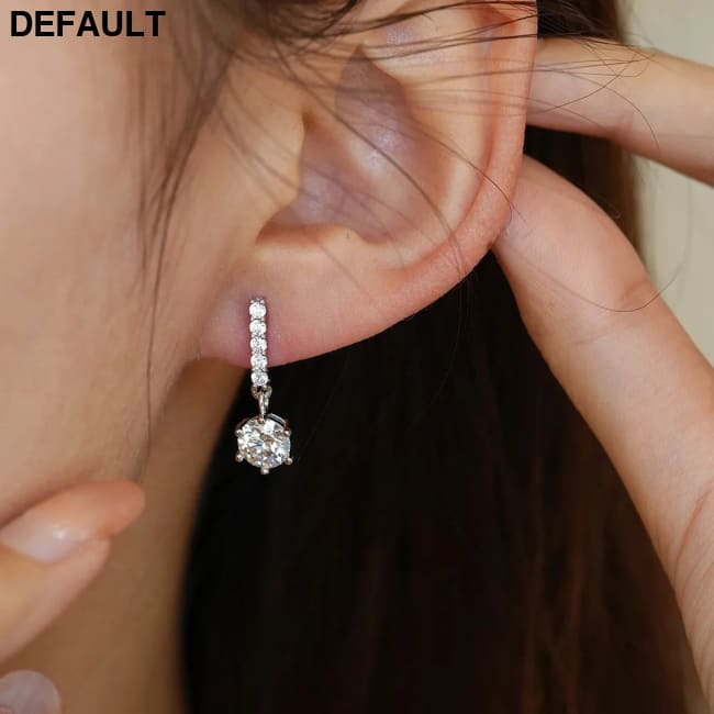 TEN CARATS 1CT D-color Moissanite diamond earrings for women 100% S925 sterling silver wedding fashion white gold stud