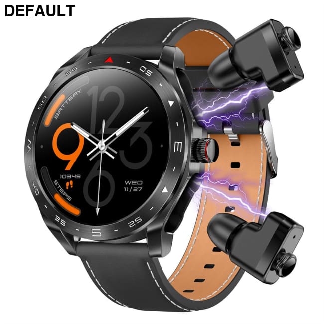 The New T95 Smart Watch With Earphones 1.52 Inch Ips 2 In 1Exercise Blood Pressure Oxygen Message Reminder Black