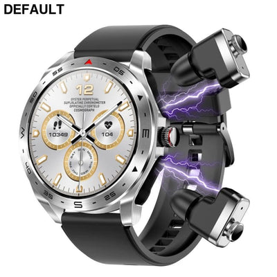 The New T95 Smart Watch With Earphones 1.52 Inch Ips 2 In 1Exercise Blood Pressure Oxygen Message Reminder silver Men