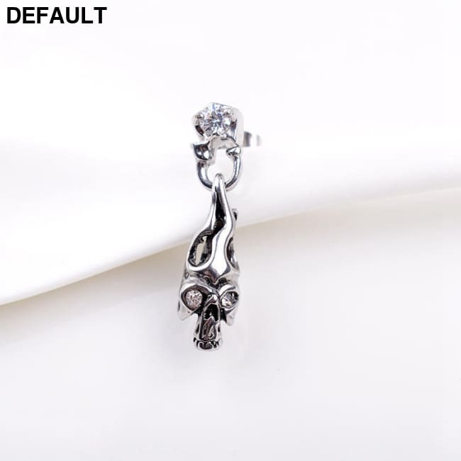 Titanium Steel Casting Ghost Head Ear Studs Men Personalized Earrings