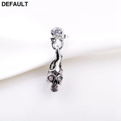 Titanium Steel Casting Ghost Head Ear Studs Men Personalized Earrings