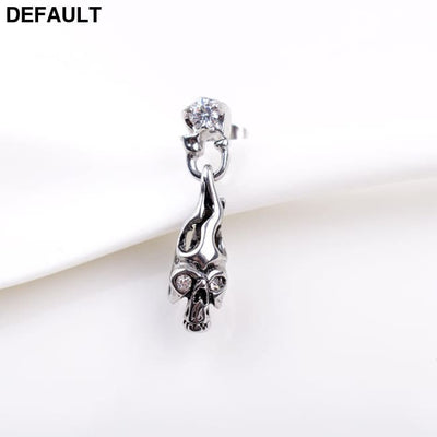 Titanium Steel Casting Ghost Head Ear Studs Men Personalized Earrings Pattern 3