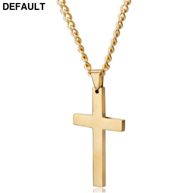 Titanium Steel Simple Single Cross Necklace Pendant Men Necklaces Sterling Silver Jewelry