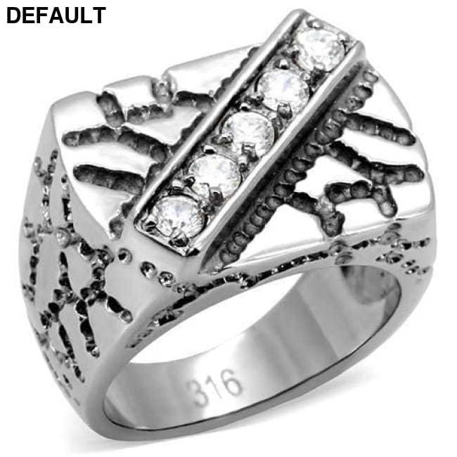 TK124 - High polished (no plating) Stainless Steel Ring 8 Men Rings