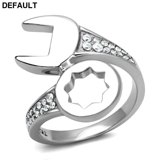 TK3097 - High polished (no plating) Stainless Steel Ring with AAA Grade CZ in Clear 11 Men Rings