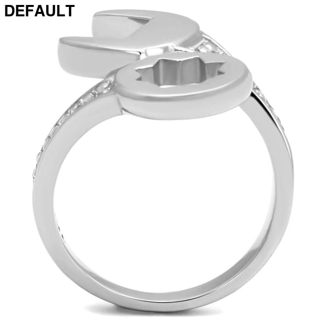 TK3097 - High polished (no plating) Stainless Steel Ring with AAA Grade CZ in Clear Men Rings