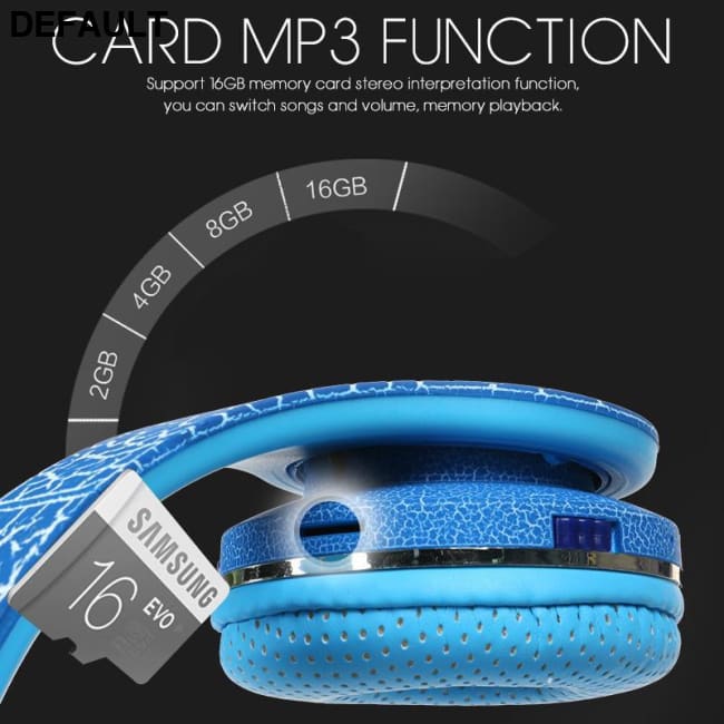 TOPROAD Casque Auriculares Bluetooth Headset Glowing LED Big Wireless Earphone Head Phone Headphones