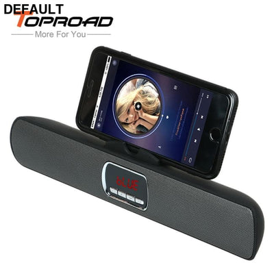 TOPROAD Portable Wireless Bluetooth Speaker Super Bass Stereo Dual Loudspeaker TF FM Radio USB LCD Mini Speakers