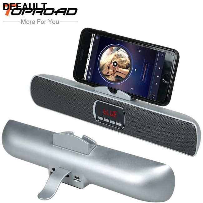TOPROAD Portable Wireless Bluetooth Speaker Super Bass Stereo Dual Loudspeaker TF FM Radio USB LCD silver with box Mini