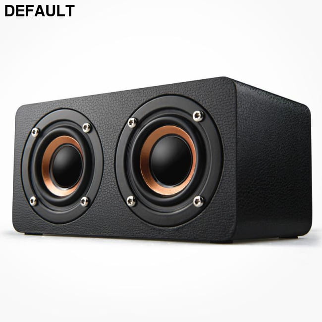 TOPROAD Wooden Wireless Bluetooth Speaker Portable HiFi Black Mini Speakers