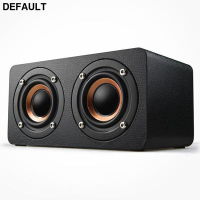 TOPROAD Wooden Wireless Bluetooth Speaker Portable HiFi Shock Bass Altavoz TF FM Radio Soundbar Black Mini Speakers