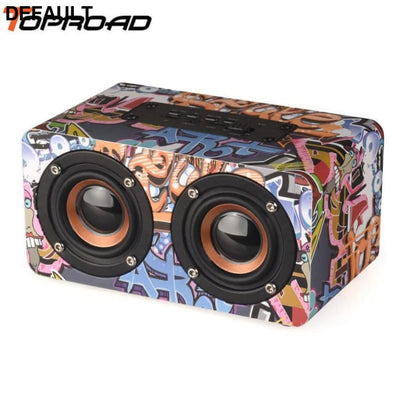 TOPROAD Wooden Wireless Bluetooth Speaker Portable HiFi Shock Bass Altavoz TF FM Radio Soundbar Colorful Mini Speakers