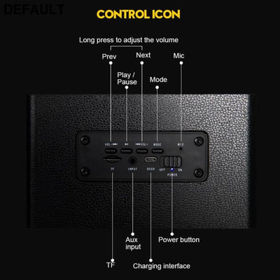 TOPROAD Wooden Wireless Bluetooth Speaker Portable HiFi Shock Bass Altavoz TF FM Radio Soundbar Mini Speakers