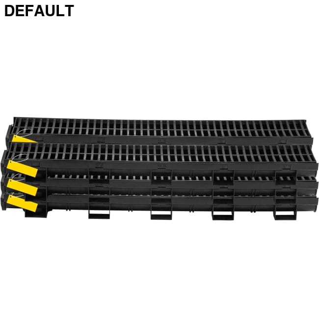 Trench Drain System Channel with Plastic Grate, 6 PCS / Best Selling Products