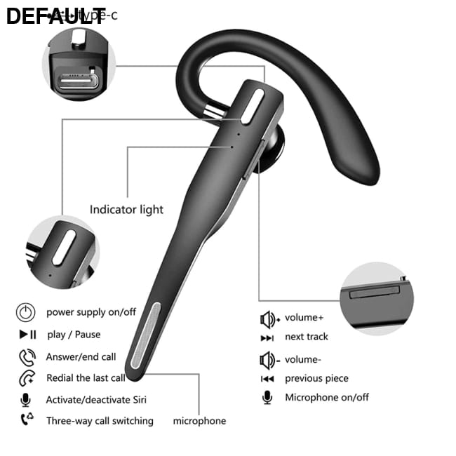 Trucker Wireless Headset Bluetooth 5.1 Earpiece Dual Mic Best Selling Products