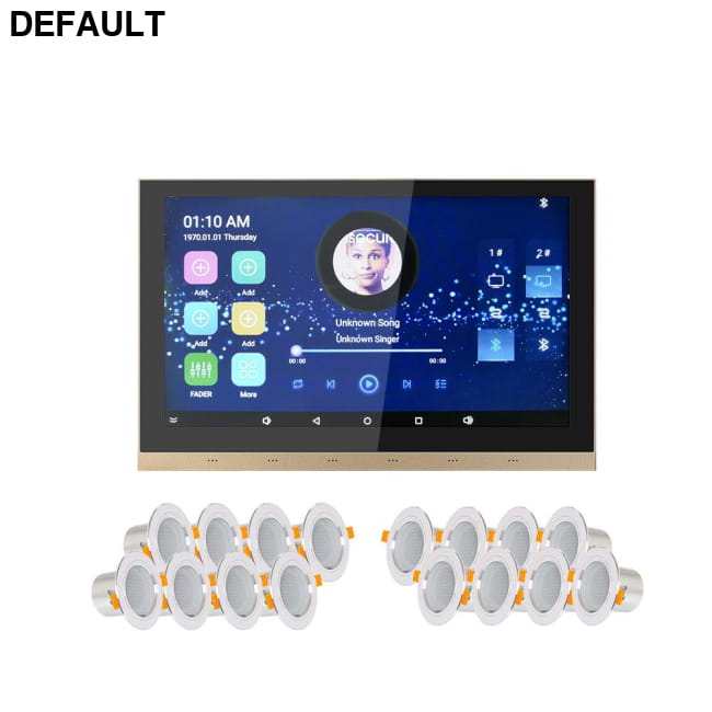 Tuya Smart Panel for Modern Ceiling Speaker Integration Champagne Gold Home Audio Receiver & Video Receivers