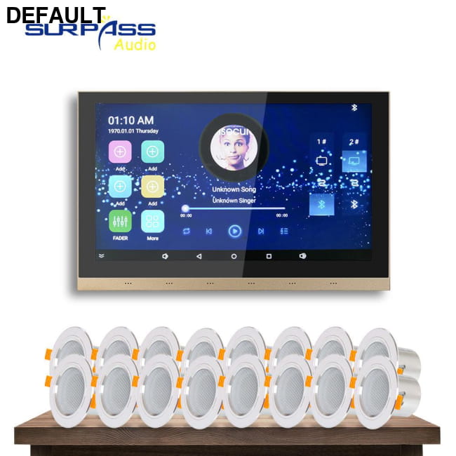 Tuya Smart Panel for Modern Ceiling Speaker Integration Home Audio Receiver & Video Receivers