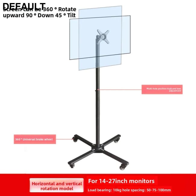 TV Stand Multi-size Optional Multi-style Sturdy Structure Movable Stainless Steel Swivel Screen 10-27 inch bracket
