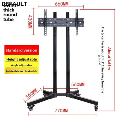TV Stand Multi-size Optional Multi-style Sturdy Structure Movable Stainless Steel Swivel Screen 32-65 inch hanger t