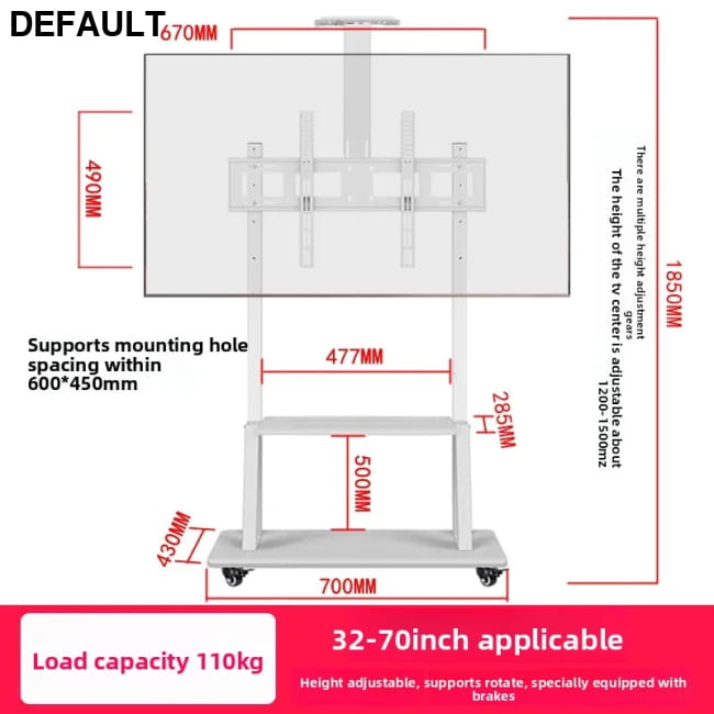 TV Stand Multi-size Optional Multi-style Sturdy 32-70 inch bracket - 1 Home Stands Entertainment Centers &