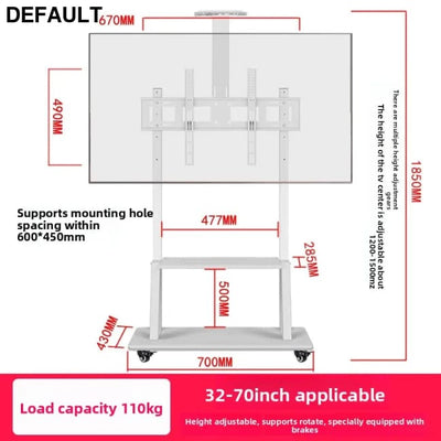 TV Stand Multi-size Optional Multi-style Sturdy Structure Movable Stainless Steel Swivel Screen 32-70 inch bracket - 1