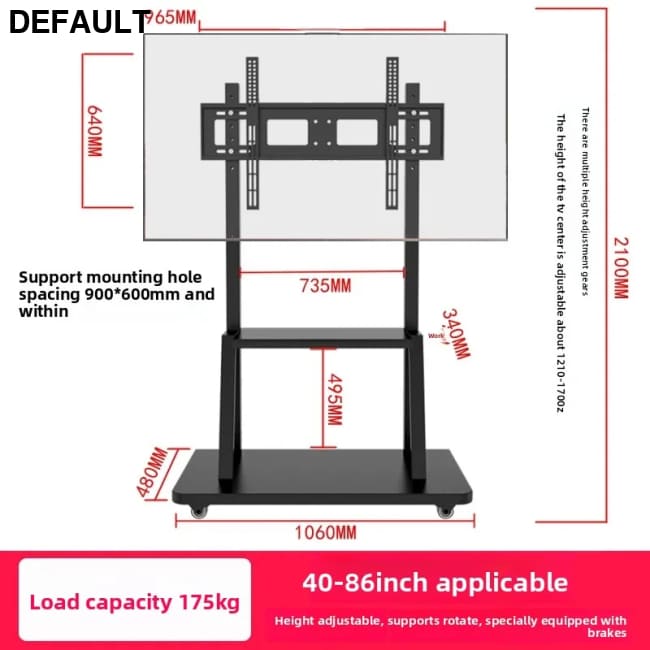 TV Stand Multi-size Optional Multi-style Sturdy Structure Movable Stainless Steel Swivel Screen 40-86 inch bracket - 1
