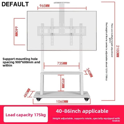 TV Stand Multi-size Optional Multi-style Sturdy Structure Movable Stainless Steel Swivel Screen 40-86 inch bracket