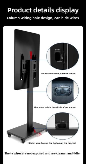 TV Stand Multi-size Optional Multi-style Sturdy Structure Movable Stainless Steel Swivel Screen Home Stands Best