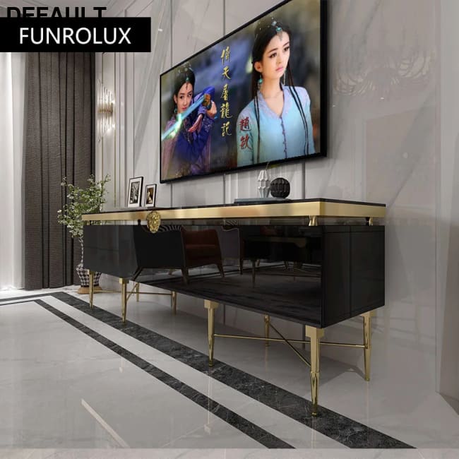 TV Table Small Sitting Room Ground Ark Of Stainless Steel Wooden Furniture The Lacquer That Bake Home Stands Best