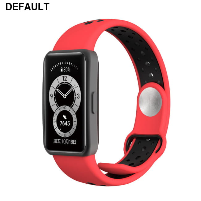 Two-color Smart Silicone Sports Bracelet Strap A Red black / Honor Band6 Women Watches