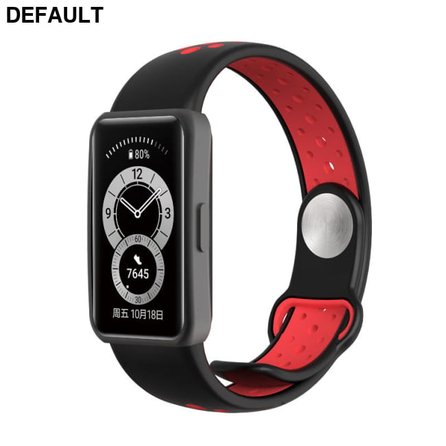 Two-color Smart Silicone Sports Bracelet Strap Black red / Honor Band6 Women Watches
