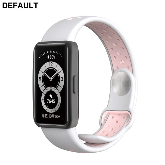 Two-color Smart Silicone Sports Bracelet Strap White powder / Honor Band6 Women Watches