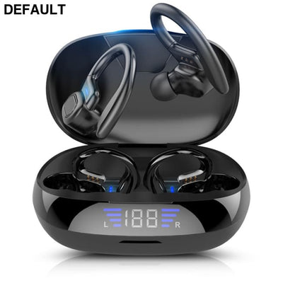 TWS True Wireless Bluetooth Headset 5.0 Digital Display Charging Bin Hanging Ear Sports VV2 Black Mini Earphones