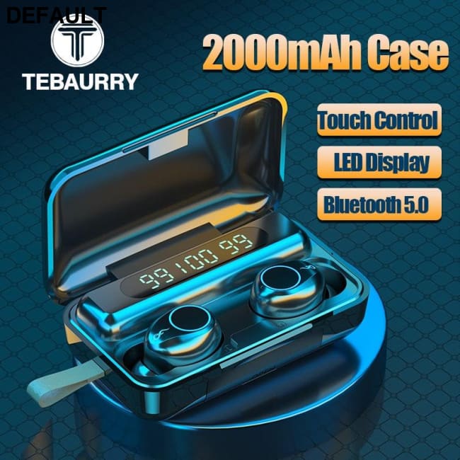 TWS Wireless Bluetooth 5.0 Earphone 9D HiFi Stereo Sport Waterproof Headphones Touch Mini Earbuds Headset with 2000mAh