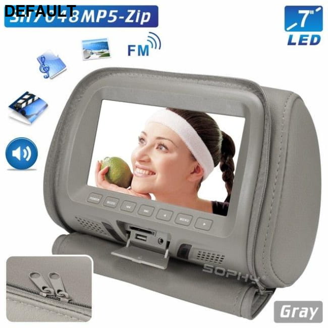Universal 7 inch Car Headrest MP4 Monitor / Multi media CHINA / SH7048MP5-Zip-Gray Ceiling & Monitors / Motor Vehicle