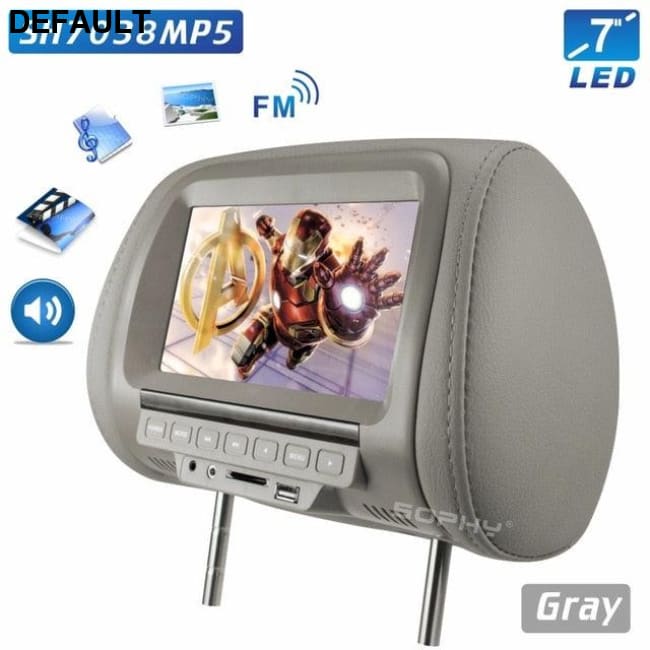 Universal 7 inch Car Headrest MP4 Monitor / Multi media Player / Seat back / USB SD MP3 MP5 FM Built-in Speakers CHINA
