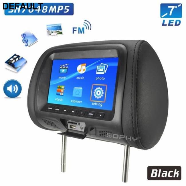 Universal 7 inch Car Headrest MP4 Monitor / Multi media Player / Seat back / USB SD MP3 MP5 FM Built-in Speakers CHINA