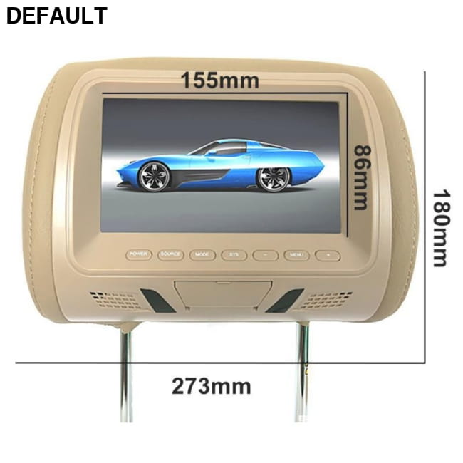Universal 7 Inch Car Headrest MP5 Monitor USB SD FM Player Ceiling & Monitors Mounts