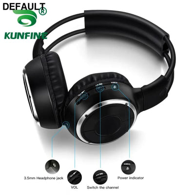 Universal Wireless Infrared IR Headphones For Ipad MP3 Earphon Car Stereo Radio Auto Roof Monitor Headset Dual Channel