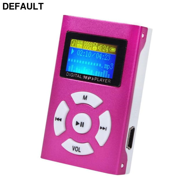 USB Mini MP3 Player LCD Screen Support 32GB Micro SD TF Card Pink MP3/MP4/MP5 Players Electronics